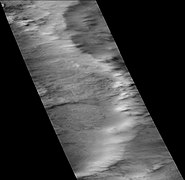 East side of Stoney (Martian crater), as seen by CTX camera (on Mars Reconnaissance Orbiter).