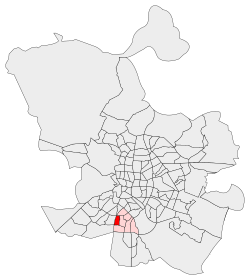 Location of El Zofío