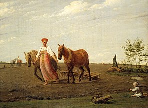 In the Ploughed Field: Spring (1820s)