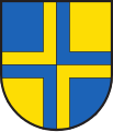 Wappen des Zehngerichtebundes, Variante mit geviertem Kreuz