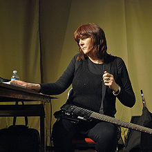 Cosey Fanni Tutti performing with Throbbing Gristle in Brooklyn, New York in 2009