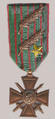 Croix de guerre 1914–1918 mit zwei Palmenzweigen und einem vergoldeten Stern