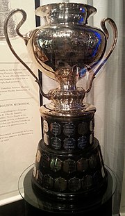 Photo of trophy at the Hockey Hall of Fame