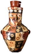 Anthropomorphic Wari polychrome pottery
