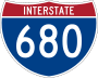 Interstate 680 marker
