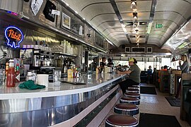 The lunch counter at the JAX Truckee Diner