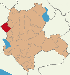 Map showing Akşehir District in Konya Province
