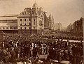 Waiting for the arrival of the coffin of Kossuth at the Western Railway terminal of Budapest in 1894