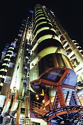 Lloyd's building at night