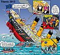 "Euro Titanic", Zeitungs-Cartoon vom Februar 2012;