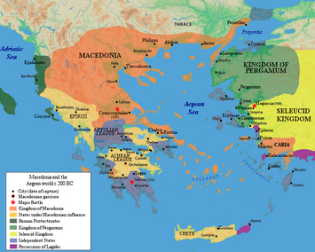 Pergamon's territory in 200 BC, before the outbreak of war with the Seleucids.