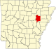 State map highlighting Woodruff County