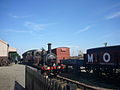 Martello during a visit to the Mid-Suffolk Light Railway (summer 2007). The engine is paired with carriages similar to those used on their initial trains through south London.