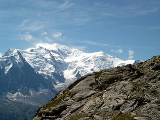 Mont Blanc, mit 4805 m der höchste Berg der Alpen