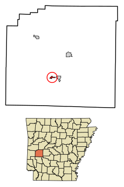 Location in Montgomery County, Arkansas