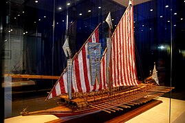 Model of the galley Real, flagship of the Christian navy in the Battle of Lepanto (1571).