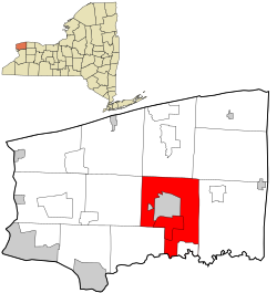 Location in Niagara County and the state of New York