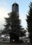 Glockenturm der alten Kirche St. Hubertus