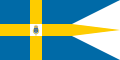 Royal standard of Sweden with the lesser coat of arms, used by princes and princesses of Sweden