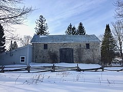 19th-century fieldstone barn near Rockwood, Ontario, Canada.