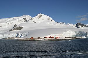 Antarctic Research Station Gonzales Videla located in Paradise Bay