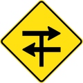 (W2-V112-1) T-junction at dual carriageway (used in Victoria)