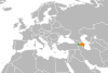 Location map for Armenia and Azerbaijan.