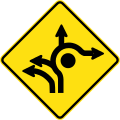 (MR-WDAD-14) Roundabout Directional Lanes (used in Western Australia)