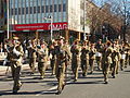 Australian Army Band on parade in Canberra wearing ceremonial service dress, August 2013.