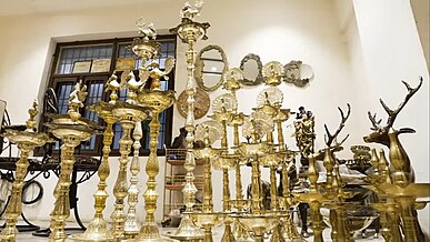 Brass handicrafts in a production unit
