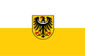 Flagge Niederschlesiens mit aufgelegtem schlesischen Adler