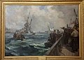 Scapa Flow by B. F. Gribble, depicting the surrender of the German High Seas Fleet at Scapa Flow on 18 November 1918, oil on canvas, 1920
