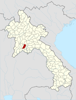 Location of Hinhurp district in Laos