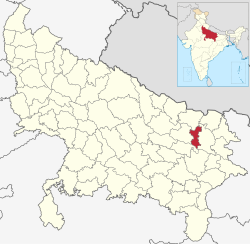 Location of Sant Kabir Nagar district in Uttar Pradesh