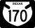 BIA Route 170 marker