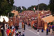 Evening Wagah–Attari border ceremony, as seen from the Pakistan`s side.