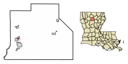 Location of East Hodge in Jackson Parish, Louisiana