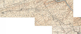 Map of the historic Philadelphia Main Line, c. 1895