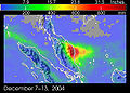 Image 7Peninsular Malaysia Precipitation Map in December 2004 showing heavy precipitation on the east coast, causing floods there. (from Geography of Malaysia)