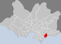Location of Buceo in Montevideo