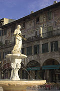 The fountain of Piazza delle Erbe.