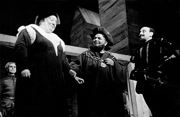 Marian Warring-Manley, Whitford Kane and George Coulouris in The Shoemaker's Holiday