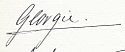 Prince George's signature