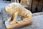Statue of a stylized lion