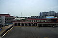 View of the Gongbei Port of Entry, Macau-mainland China border from the platform level of Zhuhai railway station