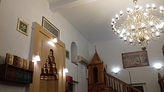 Sejmenska mosque interior at night