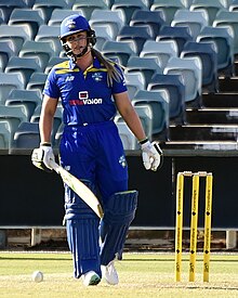 Bates batting for the ACT in September 2022