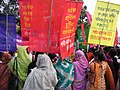 Frauen aus Dhaka, Bangladesch demonstrieren am 8. März, dem Internationalen Frauentag für ihre Rechte