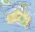 Die Entdeckung Australiens, bis 1813; auch als Englische Version