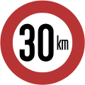 Geschwindigkeits­beschränkung;[9] gültig ab 1956 in der DDR